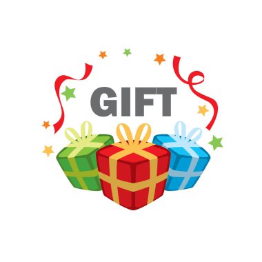 vektör logo kutusu hediyeler ile