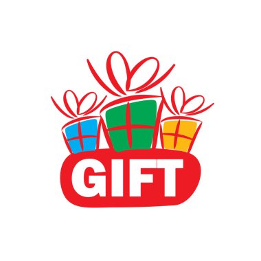 vektör logo kutusu hediyeler ile