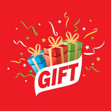 vektör logo kutusu hediyeler ile