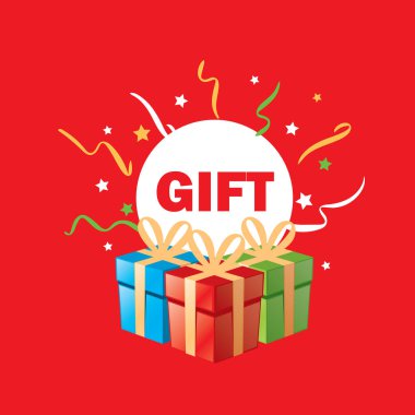 vektör logo kutusu hediyeler ile