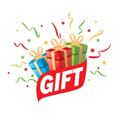 vektör logo kutusu hediyeler ile
