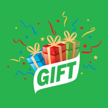 vektör logo kutusu hediyeler ile