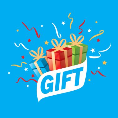 vektör logo kutusu hediyeler ile