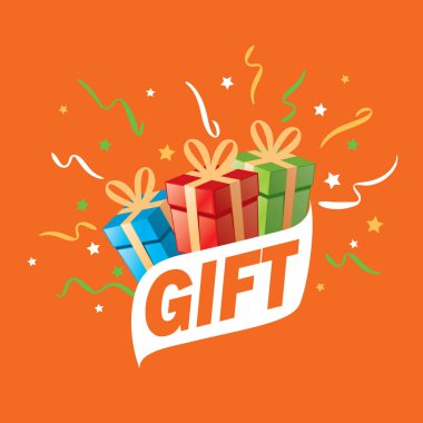 vektör logo kutusu hediyeler ile
