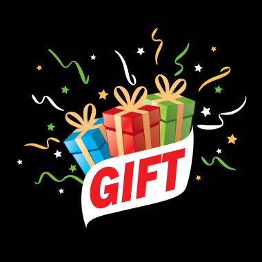 vektör logo kutusu hediyeler ile