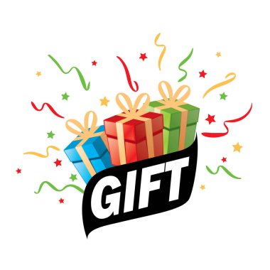 vektör logo kutusu hediyeler ile