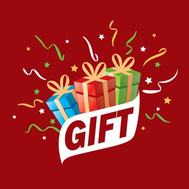 vektör logo kutusu hediyeler ile
