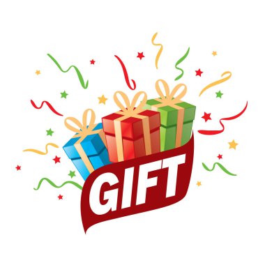 vektör logo kutusu hediyeler ile