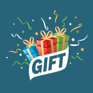 vektör logo kutusu hediyeler ile