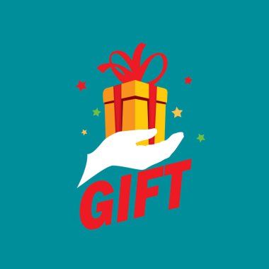 vektör logo kutusu hediyeler ile