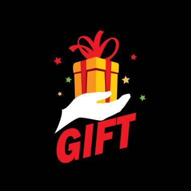 vektör logo kutusu hediyeler ile