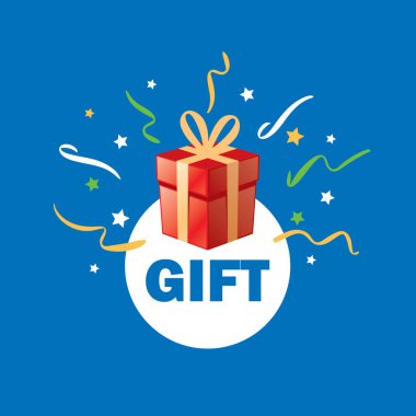 vektör logo kutusu hediyeler ile