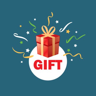 vektör logo kutusu hediyeler ile