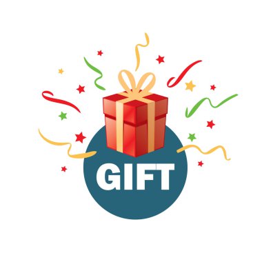 vektör logo kutusu hediyeler ile