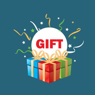 vektör logo kutusu hediyeler ile