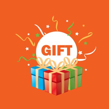 vektör logo kutusu hediyeler ile