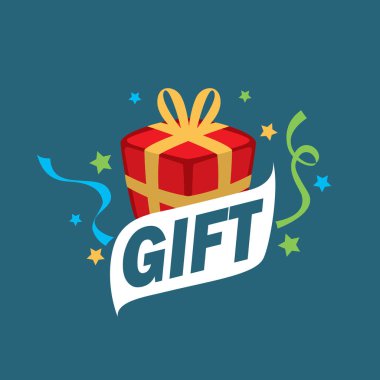 vektör logo kutusu hediyeler ile