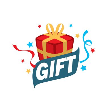vektör logo kutusu hediyeler ile