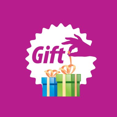 vektör logo kutusu hediyeler ile