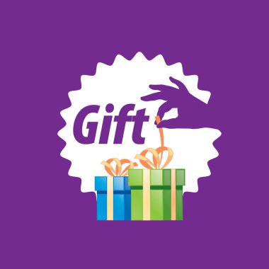 vektör logo kutusu hediyeler ile