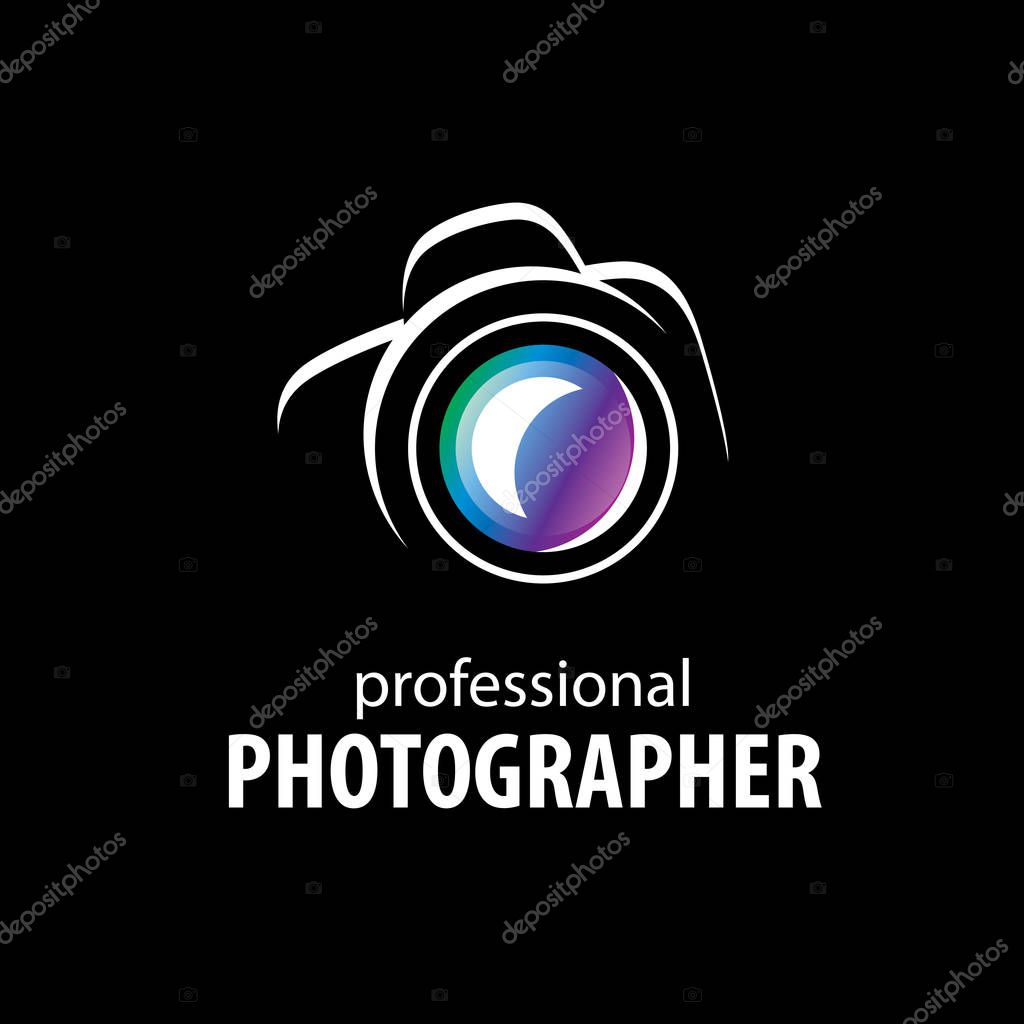 Logo camera the photographer. Vector illustration of icon