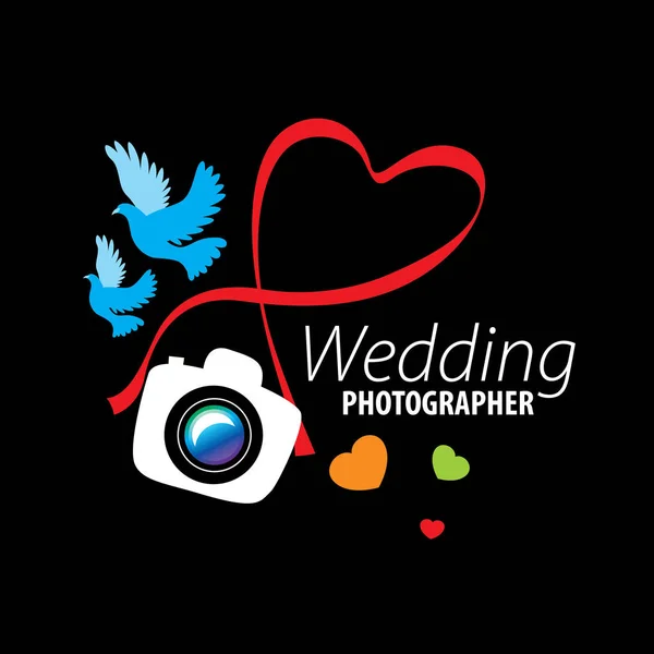 ロゴの結婚式の写真 — ストックベクタ