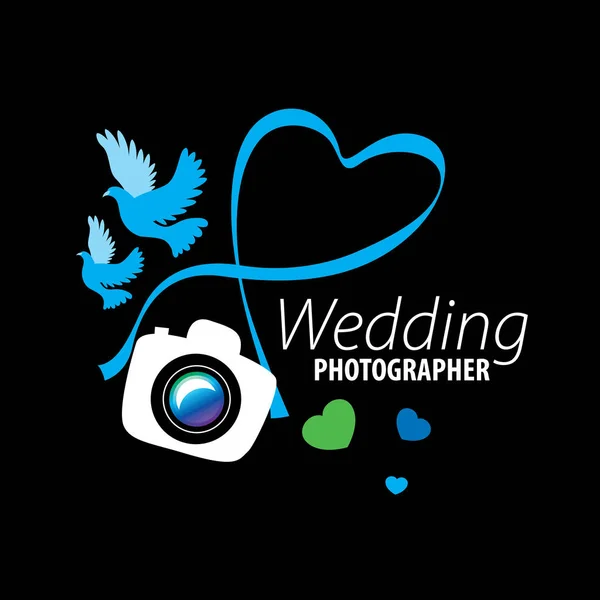 Logo matrimonio fotografo — Vettoriale Stock