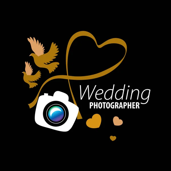 Logo wedding photographer — Stock Vector