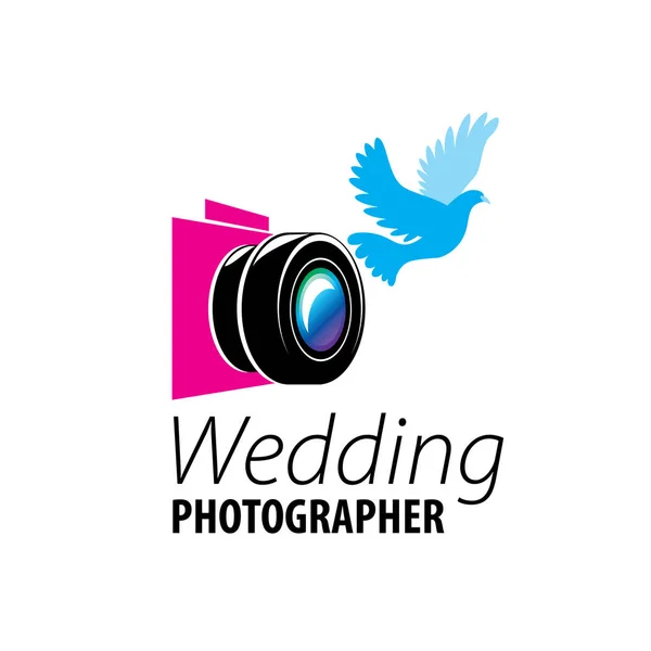 Logotipo do casamento fotógrafo — Vetor de Stock