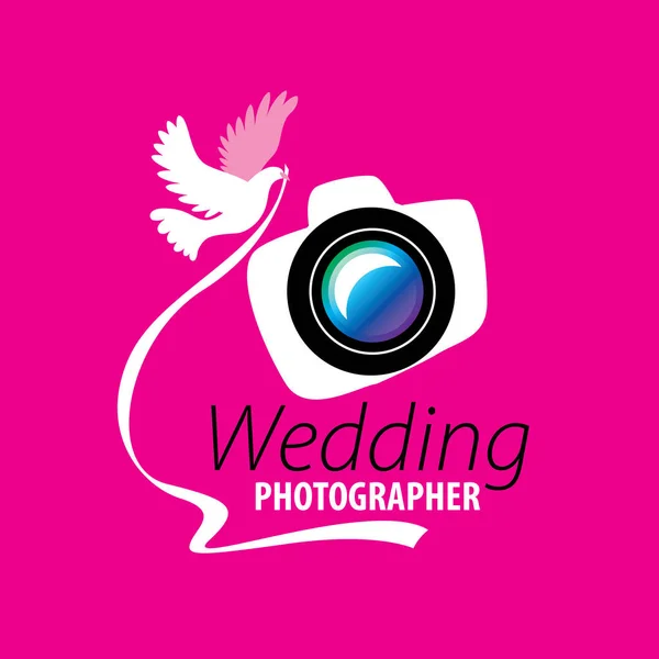 Logo bruiloft fotograaf — Stockvector