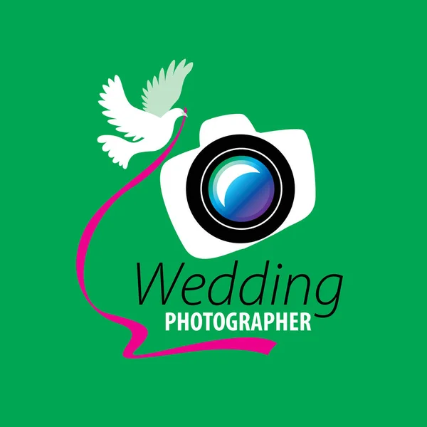 ロゴの結婚式の写真 — ストックベクタ