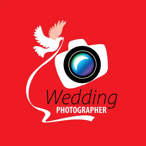 Fotógrafo de boda logo — Vector de stock