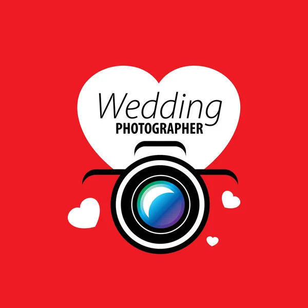 Fotógrafo de boda logo — Vector de stock