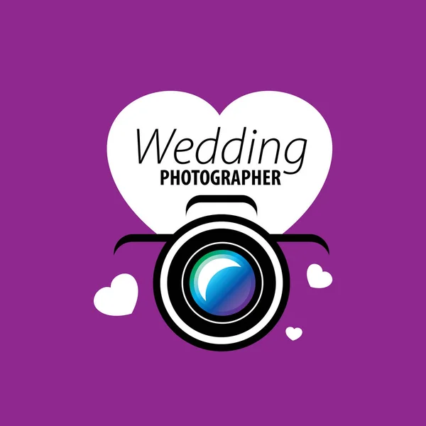 Logotipo do casamento fotógrafo — Vetor de Stock