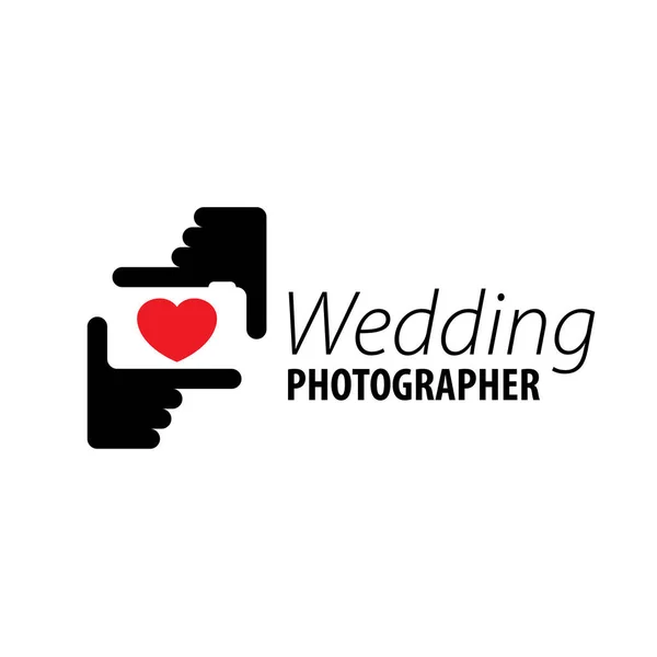 Logotipo do casamento fotógrafo — Vetor de Stock