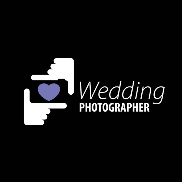 Logotyp bröllopsfotograf — Stock vektor