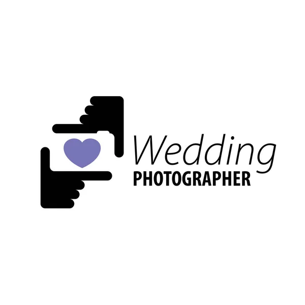 Fotógrafo de boda logo — Archivo Imágenes Vectoriales