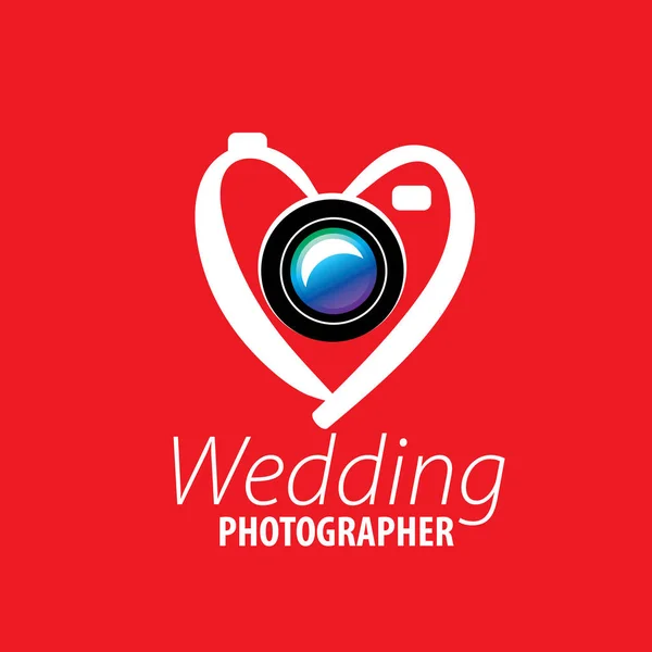 Fotógrafo de boda logo — Vector de stock