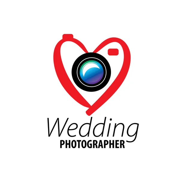 Fotógrafo de boda logo — Vector de stock