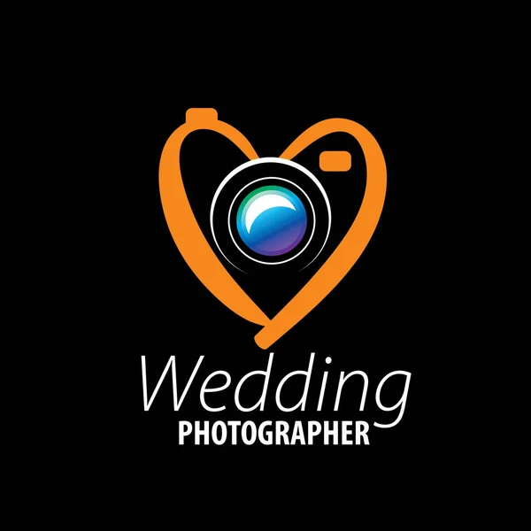 Logo bruiloft fotograaf — Stockvector