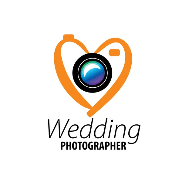 Logo matrimonio fotografo — Vettoriale Stock