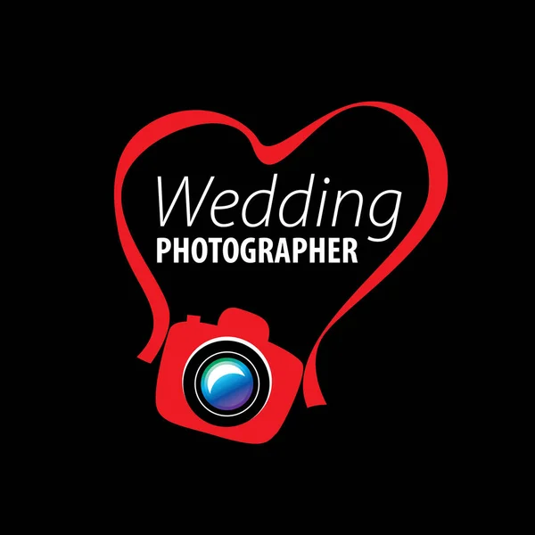 Свадебный фотограф логотипа — стоковый вектор