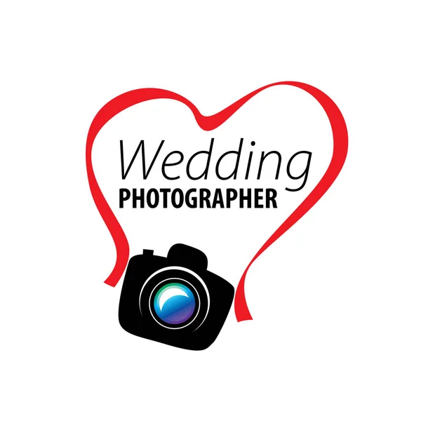 Fotógrafo de boda logo — Vector de stock