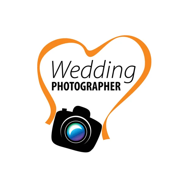 Logotipo do casamento fotógrafo — Vetor de Stock