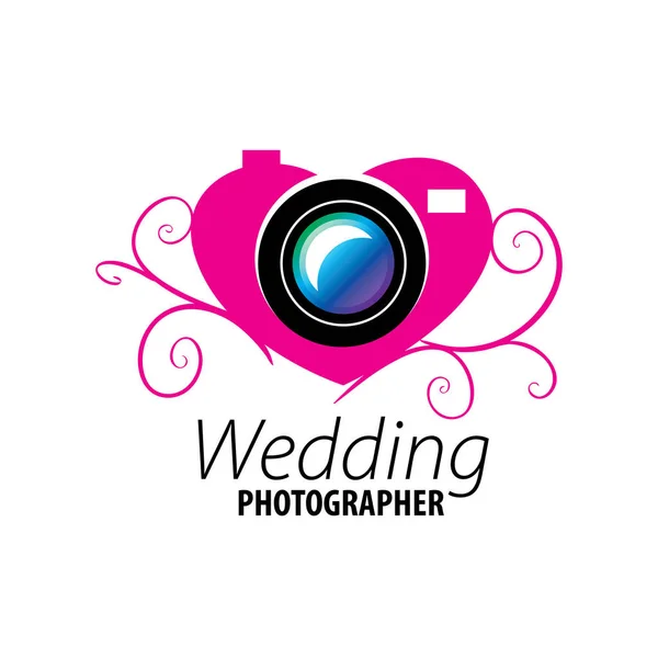 Logo esküvői fotós — Stock Vector