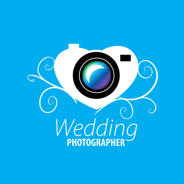 Logo bruiloft fotograaf — Stockvector