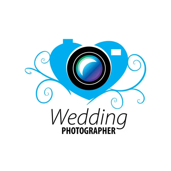 Fotógrafo de boda logo — Vector de stock