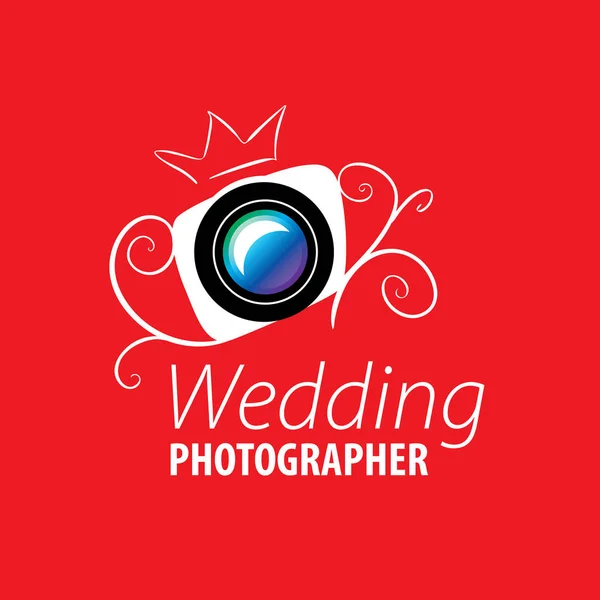 Logotipo do casamento fotógrafo — Vetor de Stock