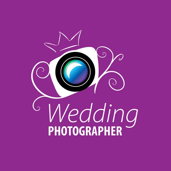 Fotógrafo de boda logo — Vector de stock