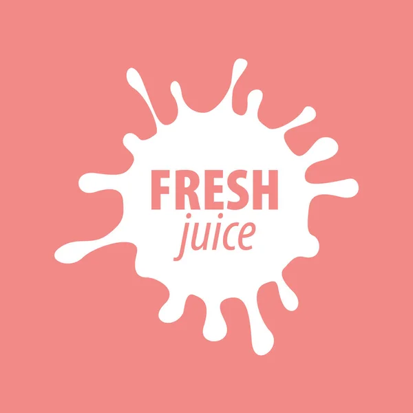 Juice splash vector sign — Stock Vector